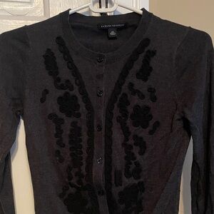 Banana Republic Gray and Black Cardigan